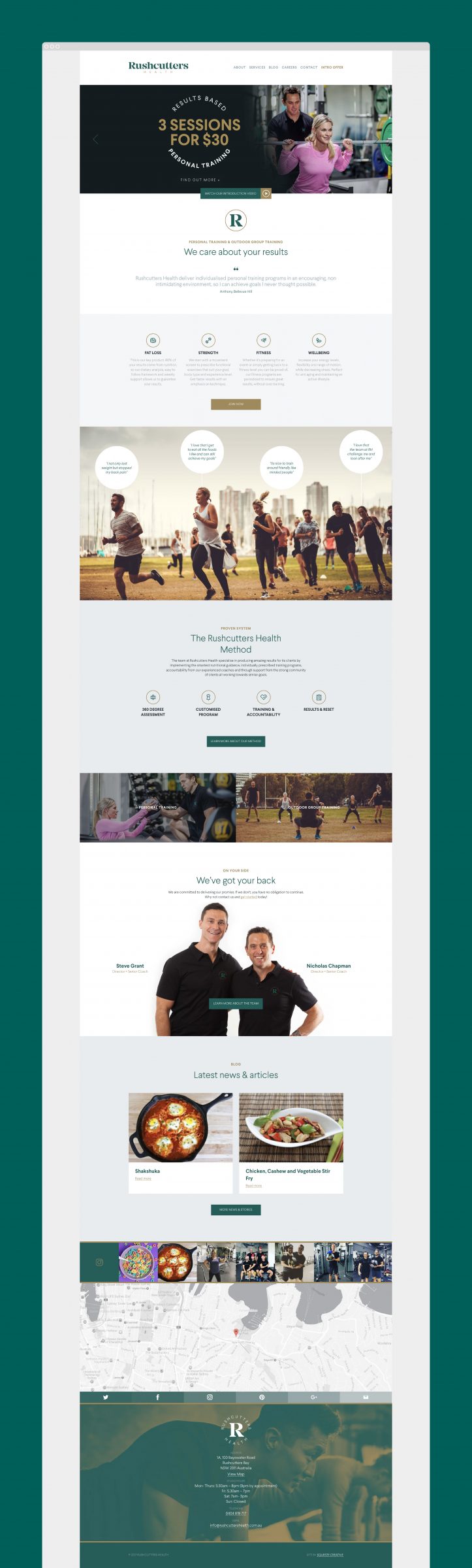 Rushcutters Health Gym Branding and Design