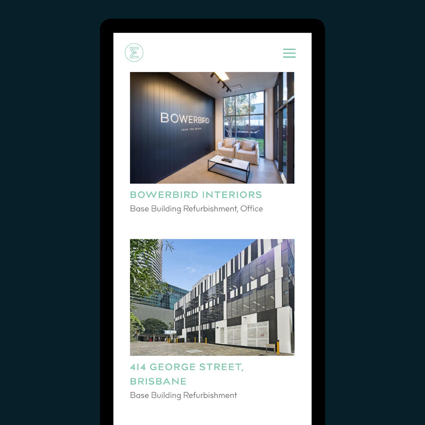 Evolve Constructions Mobile Website Design