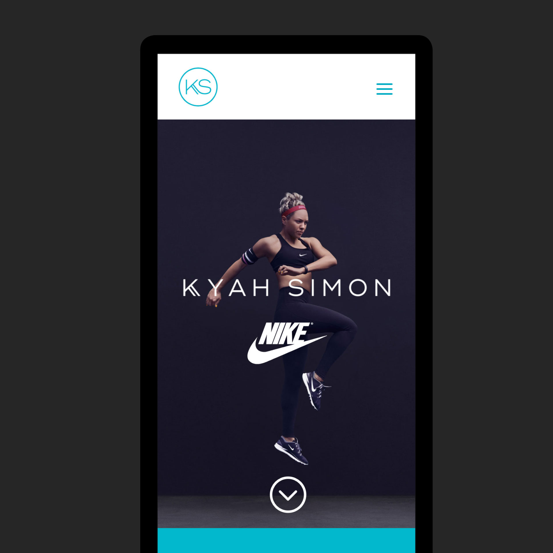 Kyah Simon Mobile Website Design