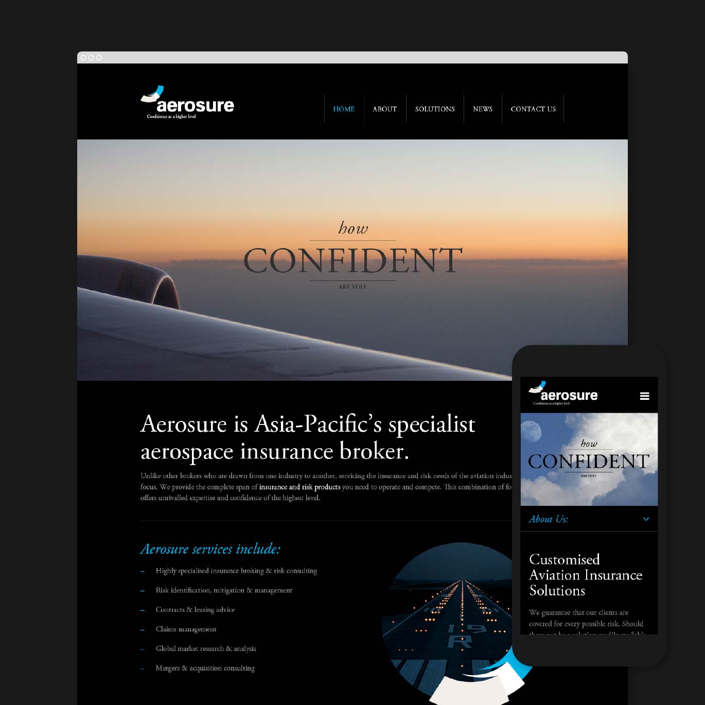 Aerosure Website Design and Development