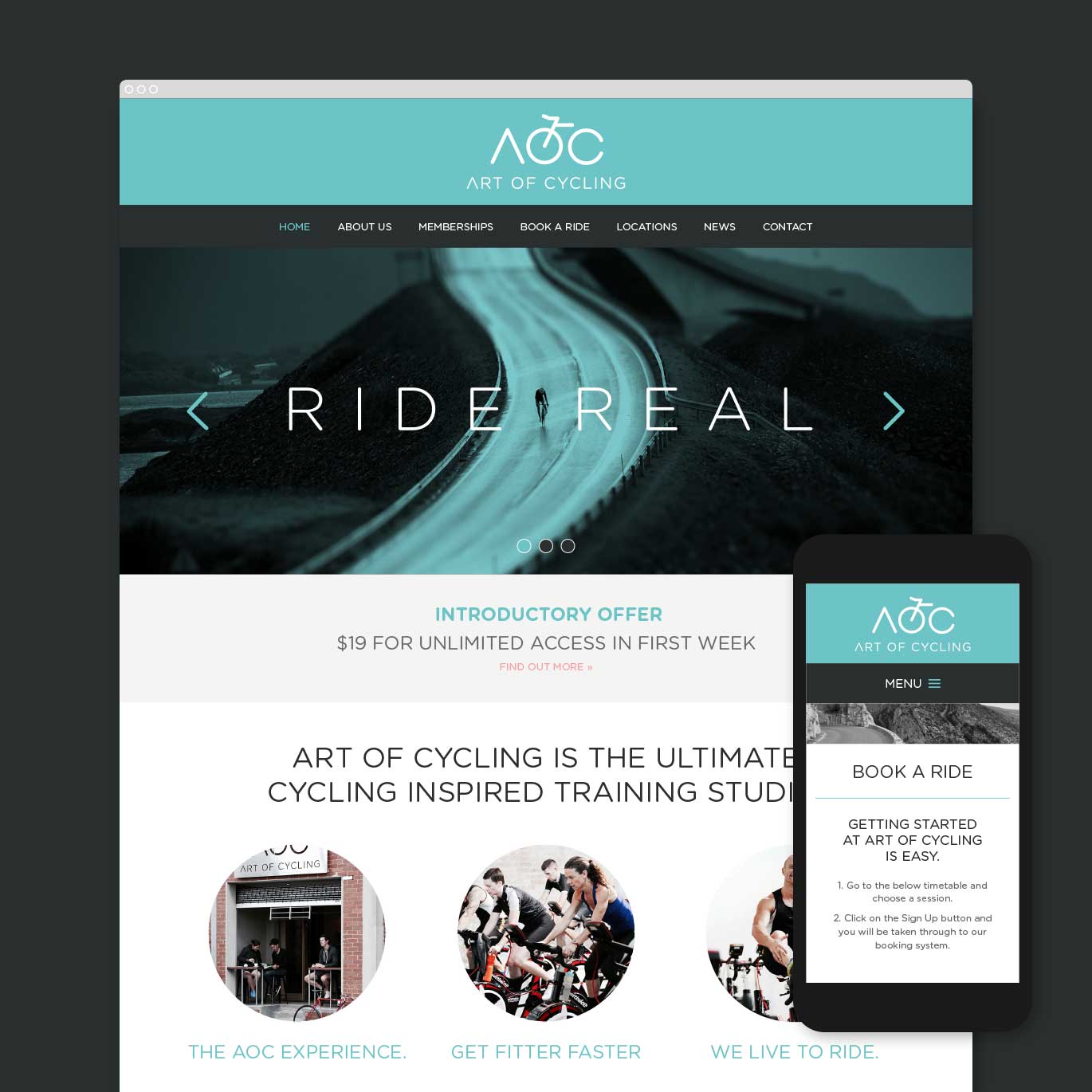 Art of Cycling Website Design and Development
