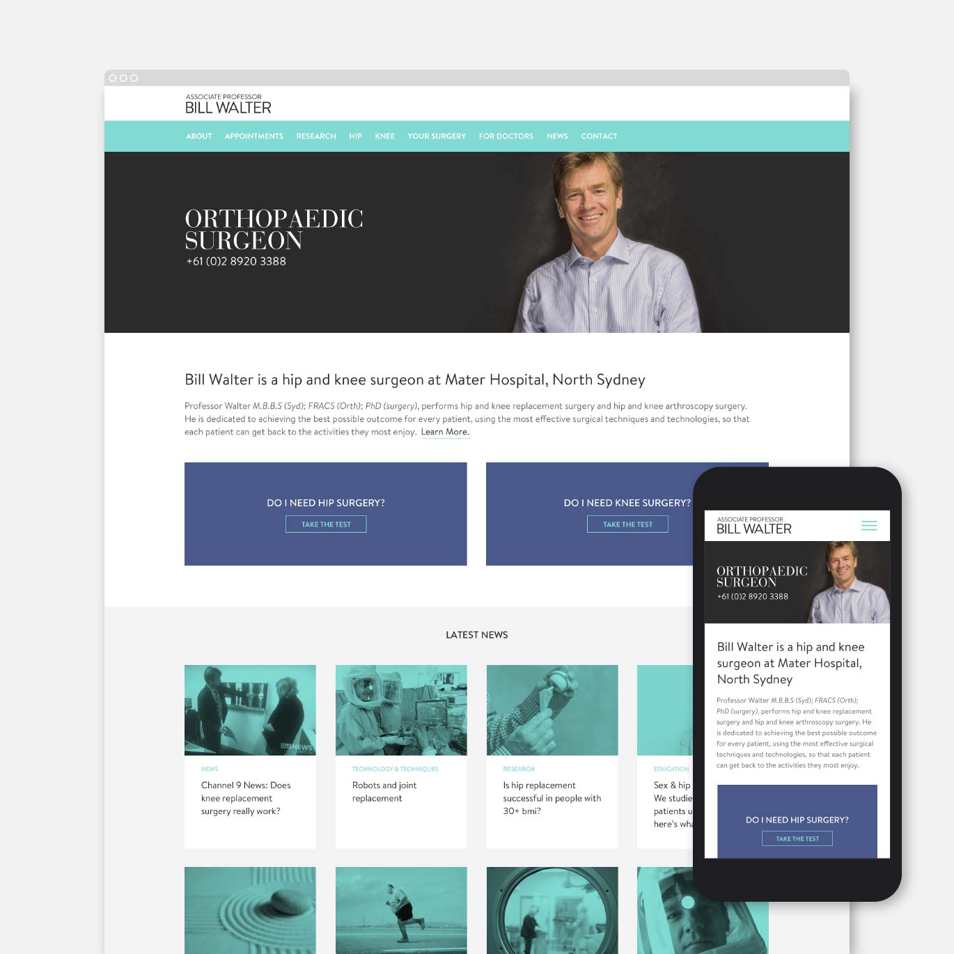 Dr Bill Walter website Design