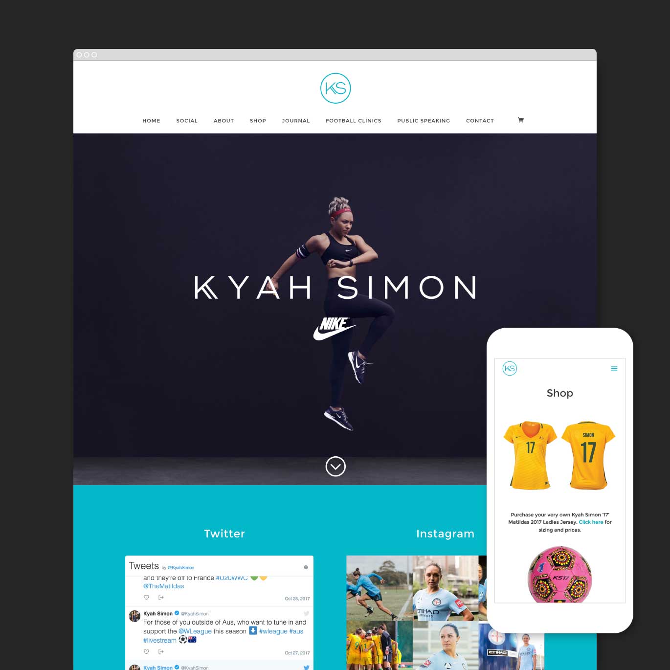 Kyah Simon Website Design and Development